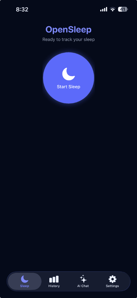 OpenSleep Active Tracking View